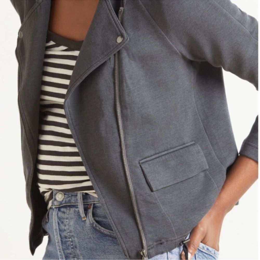 MARRAKECH Anthropologie Lange Asymmetrical Moto Jacket